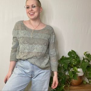Peruvian Connection Crochet Pima Cotton Cardigan
